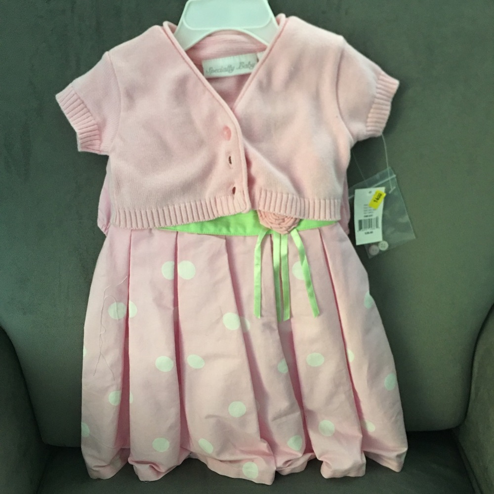 12M Pink and Green Dress